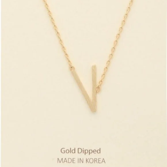 K23 INITIAL NECKLACES Gold Dipped, Brass 17" + 2" extension - Picture 11 of 11